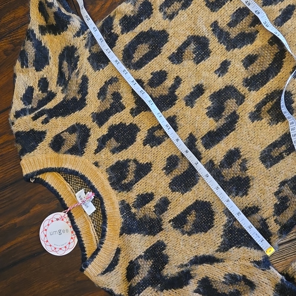 Umgee Tan/Black Animal Print Dress, Women's Size Small, New With Tags! - Picture 6 of 10